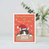 Little Kitty Christmas Postcard Postkarte (Stehend Vorderseite)