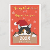 Little Kitty Christmas Postcard Postkarte (Vorderseite)