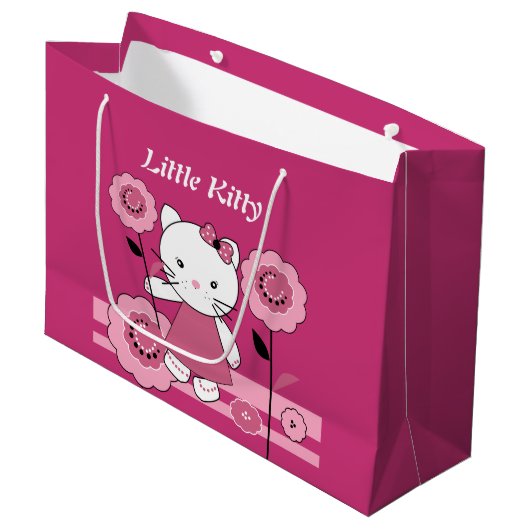 Little Kitty Große Geschenktüte (Vorderseite Schrägansicht)
