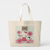 Little Kitty Large Tote Bag Jumbo Stoffbeutel (Rückseite)