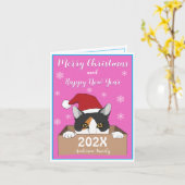 Little Kitty Weihnachtskarte Karte (Gelbe Blume)