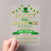 Little Kleeblatt St. Patrick's Day Baby Shower Acryleinladungen (Insitu (Handheld))