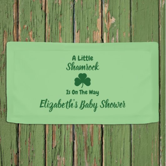 Little Kleeblatt St Patrick's Day Baby Shower Banner