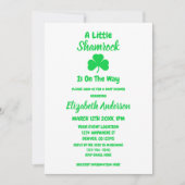 Little Kleeblatt St Patrick's Day Baby Shower Einladung (Vorderseite)