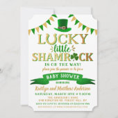 Little Kleeblatt St. Patrick's Day Baby Shower Einladung (Vorderseite)