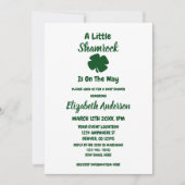 Little Kleeblatt St Patrick's Day Baby Shower Einladung (Vorderseite)