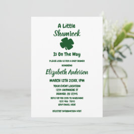 Little Kleeblatt St Patrick's Day Baby Shower Einladung