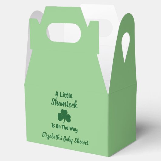 Little Kleeblatt St Patrick's Day Baby Shower Geschenkschachtel (Geöffnet)