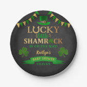 Little Kleeblatt St. Patrick's Day Baby Shower Pappteller (Vorderseite)