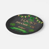 Little Kleeblatt St. Patrick's Day Baby Shower Pappteller (Schrägansicht)