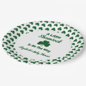 Little Kleeblatt St Patrick's Day Baby Shower Pappteller (Schrägansicht)