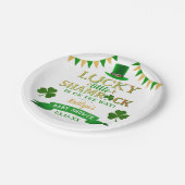 Little Kleeblatt St. Patrick's Day Baby Shower Pappteller (Schrägansicht)