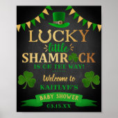 Little Kleeblatt St. Patrick's Day Baby Shower Poster (Vorne)