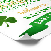 Little Kleeblatt St. Patrick's Day Baby Shower Poster (Ecke)