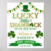 Little Kleeblatt St. Patrick's Day Baby Shower Poster (Vorne)