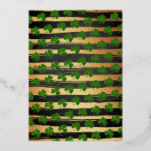 Little Kleeblatt St. Patrick's Day Baby Shower Rea Folieneinladung (Rückseite)