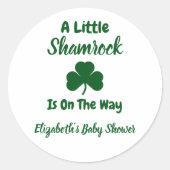 Little Kleeblatt St Patrick's Day Baby Shower Runder Aufkleber (Vorderseite)