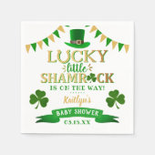 Little Kleeblatt St. Patrick's Day Baby Shower Serviette (Vorderseite)