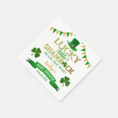 Little Kleeblatt St. Patrick's Day Baby Shower Serviette (Ecke)