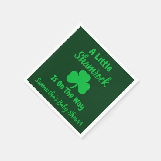 Little Kleeblatt St Patrick's Day Serviette (Ecke)
