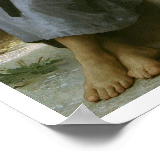 "Little Knitter" William-Adolphe Bouguereau Poster (Ecke)