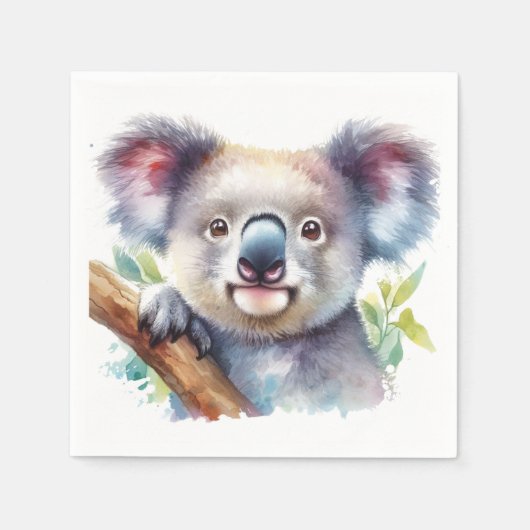 Little Koala Bear Australian Animal Serviette (Vorderseite)