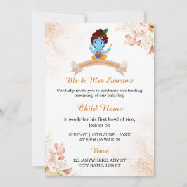 Little Krishna Annaprashan Invitation Card Einladung