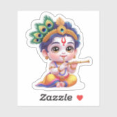Little Krishna - Hindu God Sticker (Blatt)