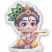 Little Krishna - Hindu God Sticker (Vorderseite)