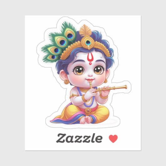 Little Krishna - Hindu-Gott-Aufkleber Aufkleber (Blatt)