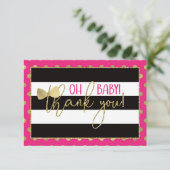 Little Lady Danke Card, Imitate Gold (Stehend Vorderseite)