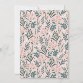 Little Lady Ladybug & Blätter Girl Baby Dusche Einladung (Rückseite)