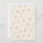 Little Lady Ladybug Girl Babydusche Einladung (Rückseite)