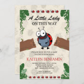 Little Lady Ladybug Girl Babydusche Einladung (Vorne/Hinten)