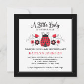 Little Lady Ladybug Girl Babydusche Einladung (Vorderseite)