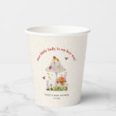 Little Lady Ladybug Mushroom Blume Babydusche Pappbecher (Vorderseite)