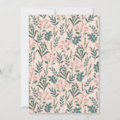 Little Lady Ladybug Rose Girl Baby Dusche Einladung (Rückseite)