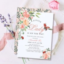 Little Lady Ladybug Rose Girl Baby Dusche