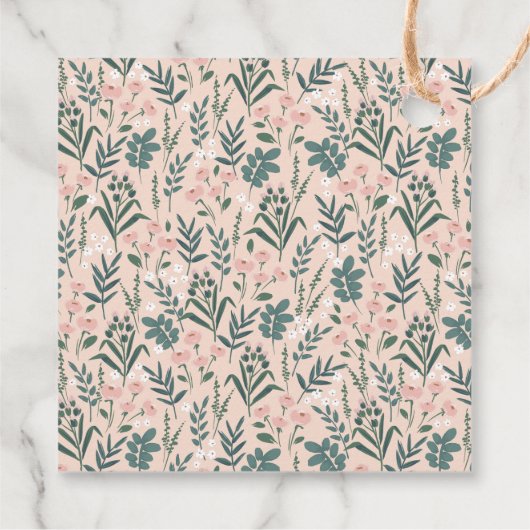 Little Lady Ladybug Rose Girl Baby Dusche Geschenkanhänger (Rückseite)