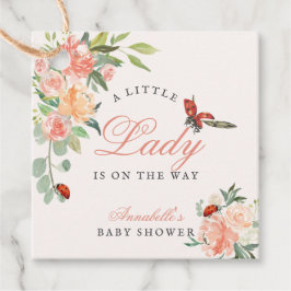 Little Lady Ladybug Rose Girl Baby Dusche Geschenkanhänger