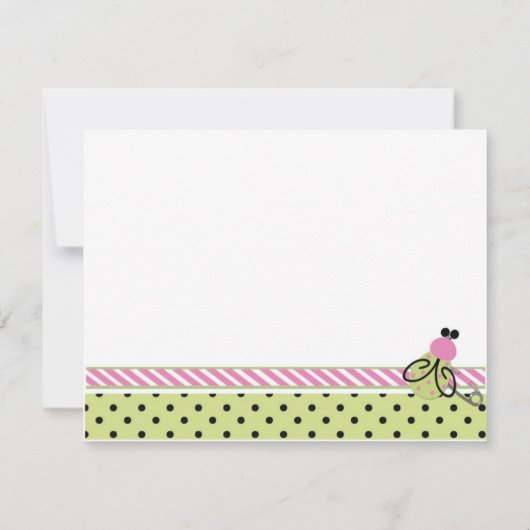 Little Lady Ladybug Thema Dankeschön Karte (Rückseite)