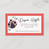 Little Lady Liebe Bug Red Diaper Raffle Begleitkarte (Vorderseite)