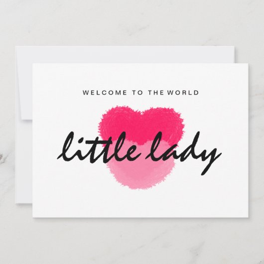 Little Lady New Baby Card (Vorderseite)