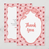 Little Lady on the Way Flat Thank You Card Dankeskarte (Vorne/Hinten)