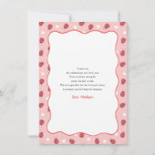 Little Lady on the Way Flat Thank You Card Dankeskarte (Rückseite)