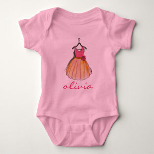 Little Lady Personalisiert Pink Hübsches Party Kle Baby Strampler