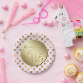 Little Lady Pink Gold 1. Geburtstag Party Pappteller (Party)