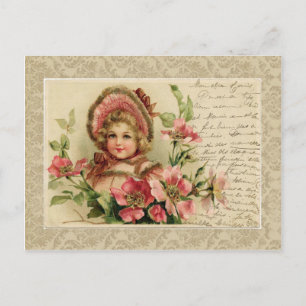 Little Lady Vintag Reproduction Postcard Postkarte
