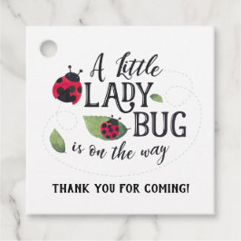 Little Ladybug Baby Duwer Favor Tag Geschenkanhänger