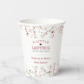 Little Ladybug Baby in Bloom Baby Shower Pappbecher (Vorderseite)